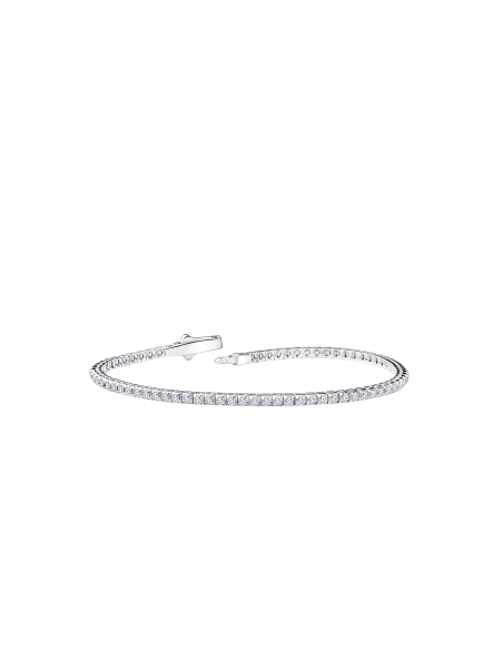 Bracelet FLEUVE D'AMOUR, or blanc, diamants